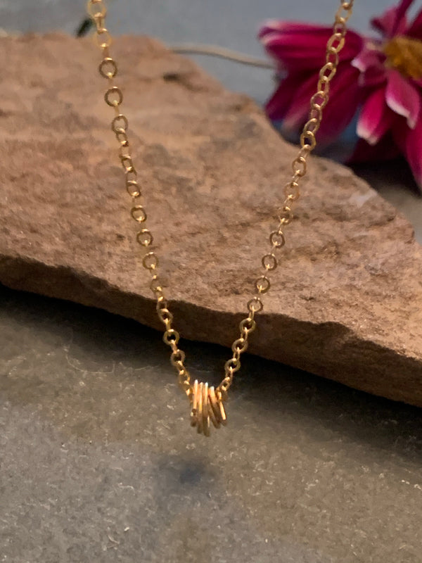 Rings of Gold Necklace