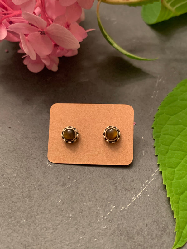 Tiger’s Eye Studs