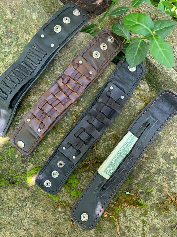 Handcrafted Leather Wrist Cuff (Unisex)