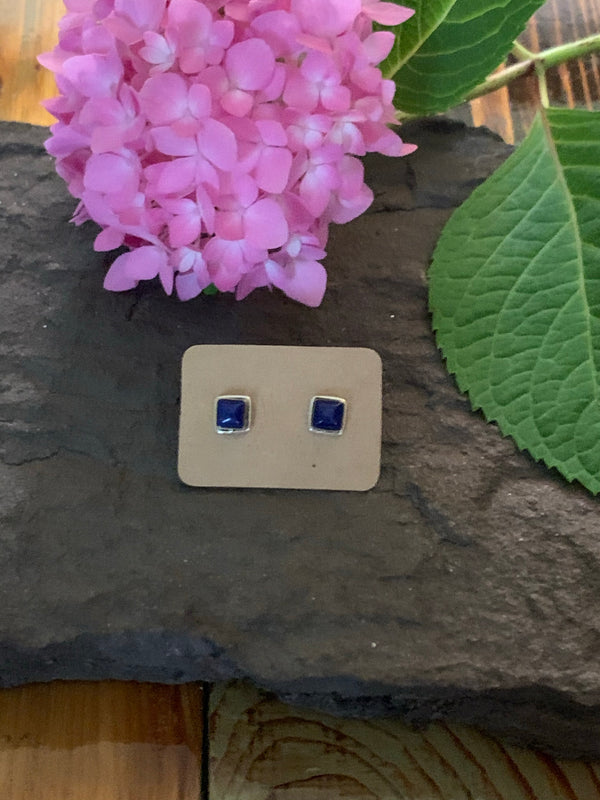 Lapis Lazuli Square Studs