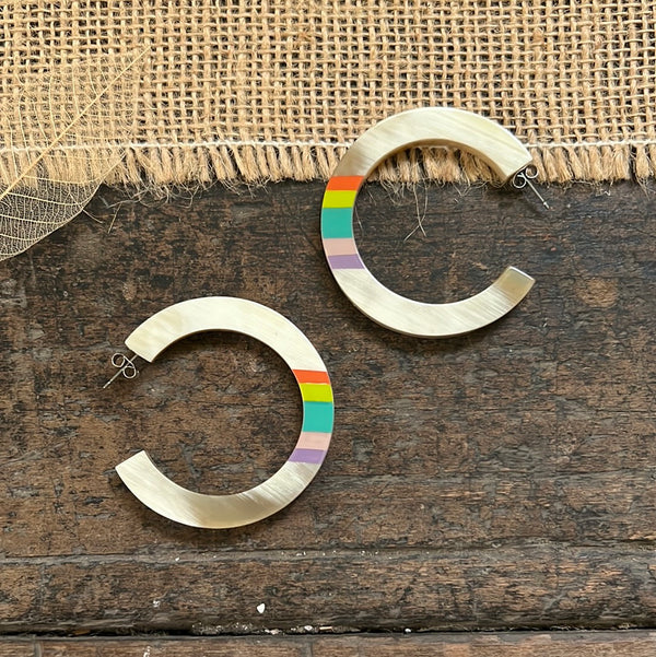 Striped Beauty Hoops